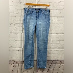 Liverpool Womens Size 4 Blue Printed Pattern Skinny Jeans